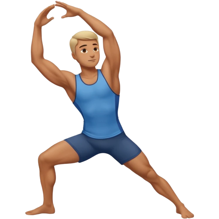 man doing side stretch emoji