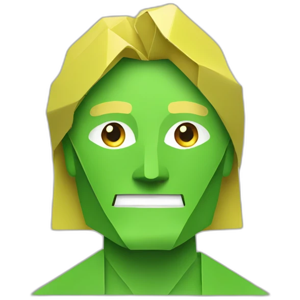 Green origami erling haaland emoji