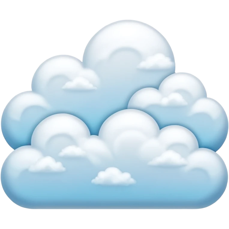 Fluffy clouds on a blue background  emoji