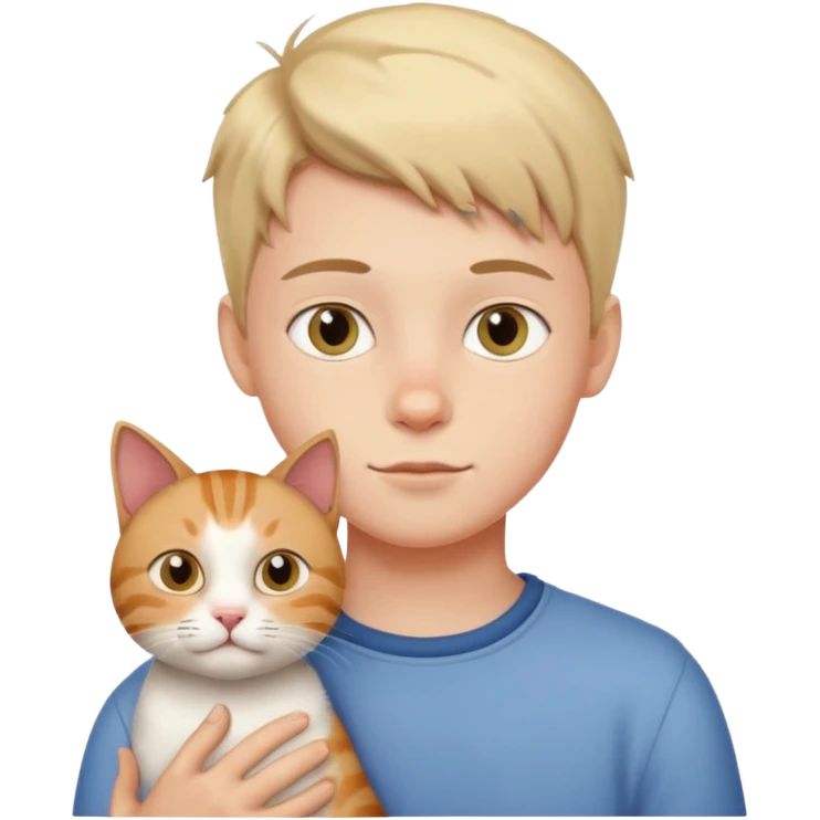 cat with boy  emoji