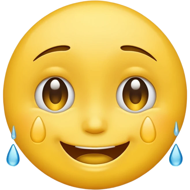 Crying happy face  emoji