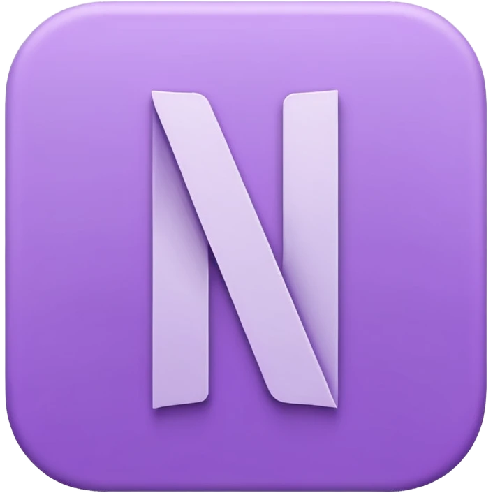 Netflix aesthetic "N" logo in pastel purple emoji