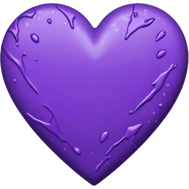 purple heart with a paint splatter emoji
