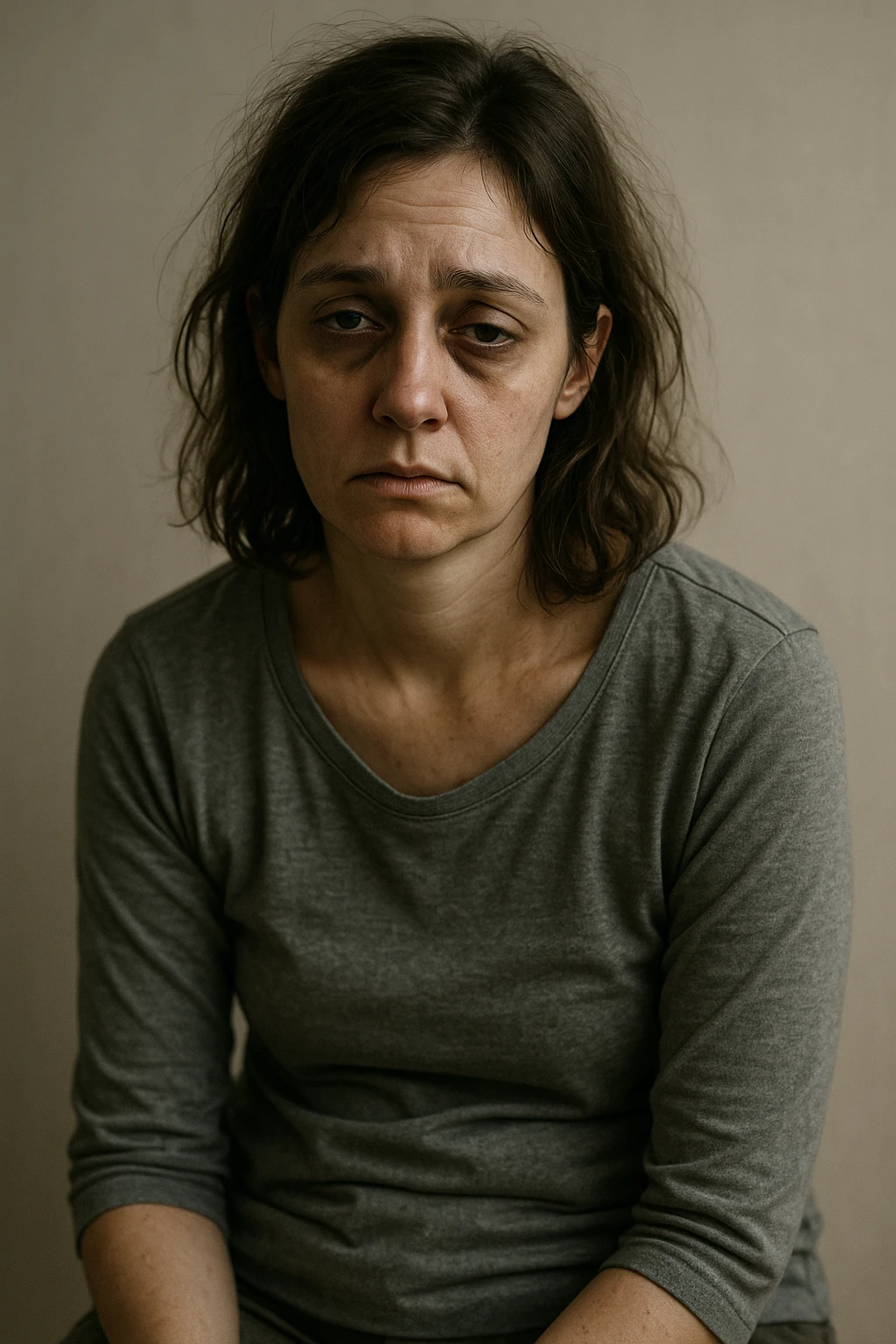 donna con stanchezza cronica distrutta e stanca emoji