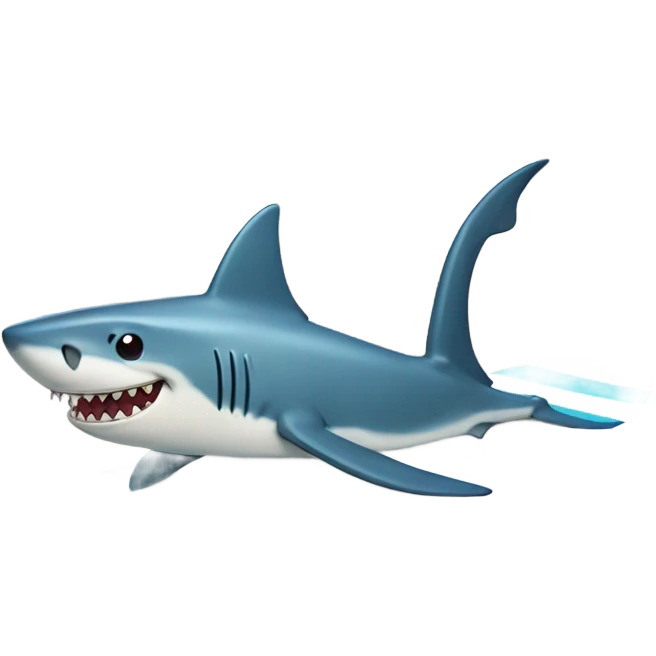 Shark on a surfboard  emoji