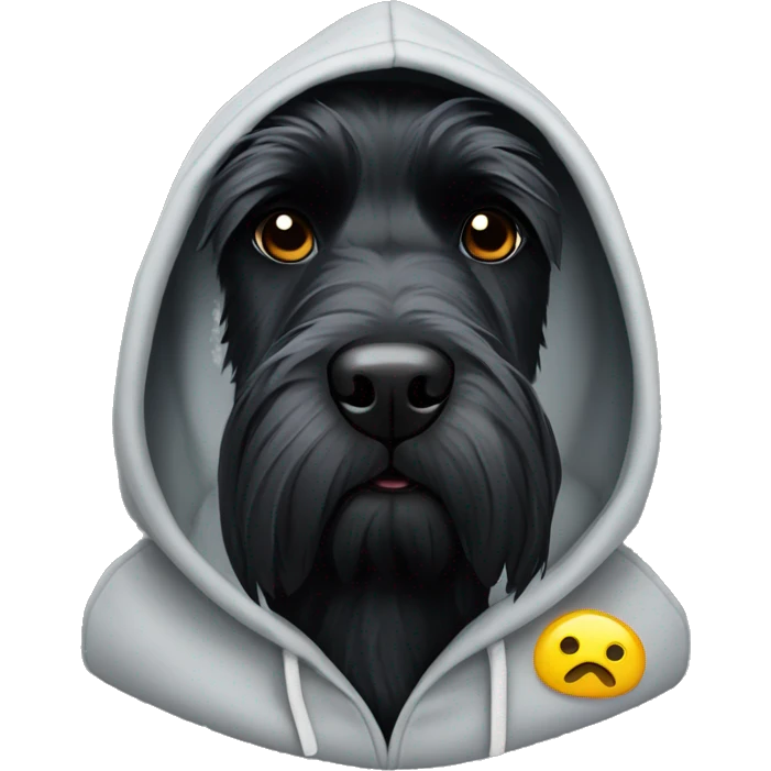 Giant Schnauzer in a hoodie emoji