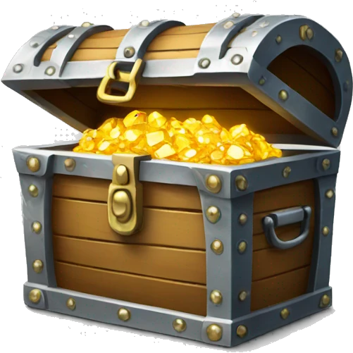 treasure chest with diamonds emoji