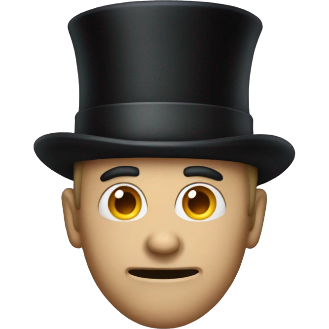 Scary man with top hat emoji