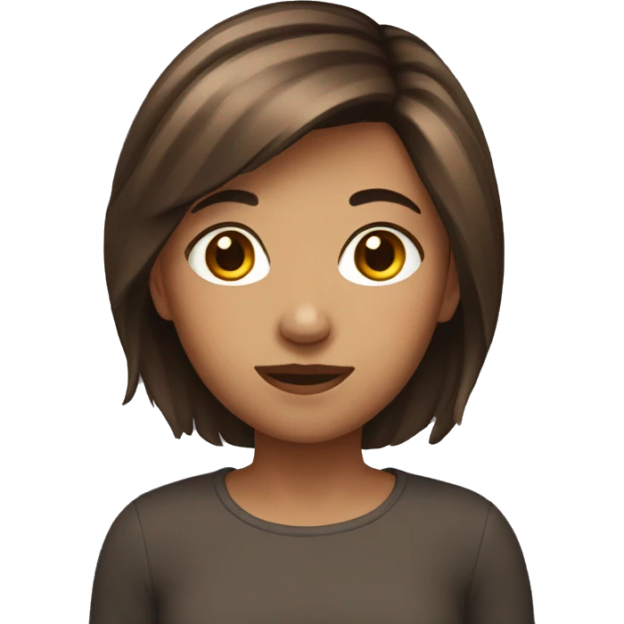 girl with short brown hair  emoji