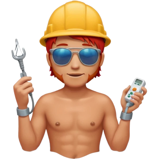 full bady red electrshn relaxing in hot water  emoji