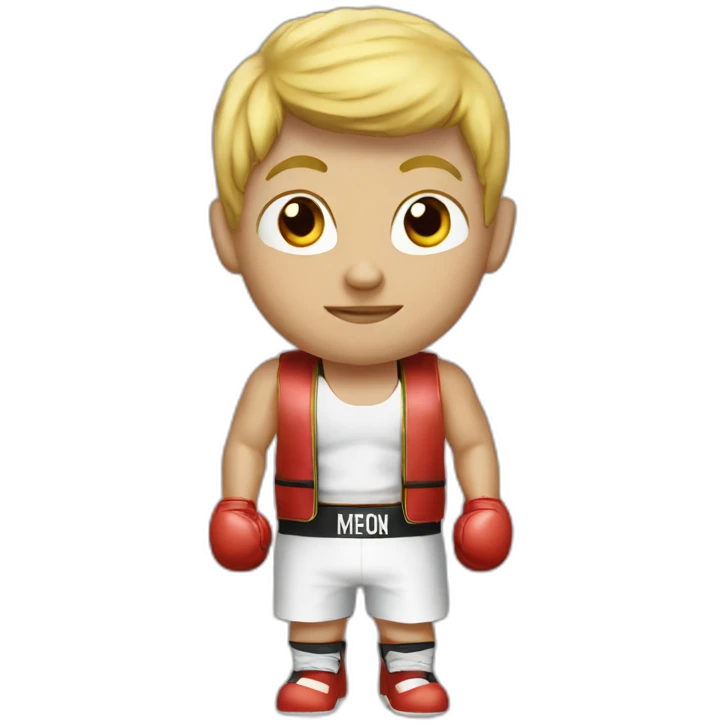A grand slim blond boxer emoji