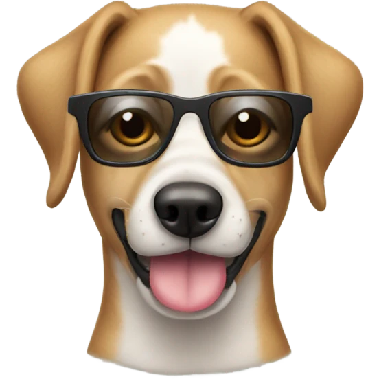 Perro con gafas  emoji