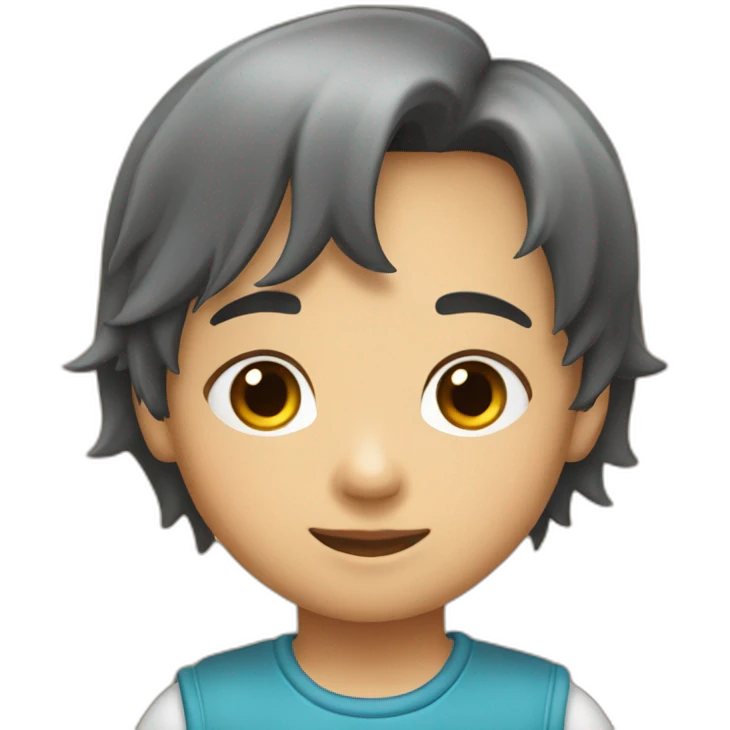 Niño cabello chino emoji