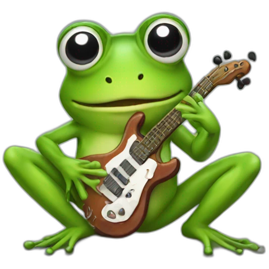 Music frog  emoji