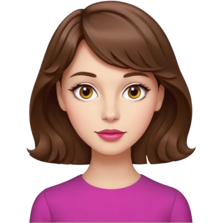 Dalgalı saçlı, hafif perçemli; kehribar gözlü, küçük kalkık burunlu ve dolgun dudaklı. Oval yüzlü, çıkık elmacık kemikli. Omuzları geniş, beli ince, kalçası dolgun.şık bir tarzda, dikkat çekici bir kadın. emoji