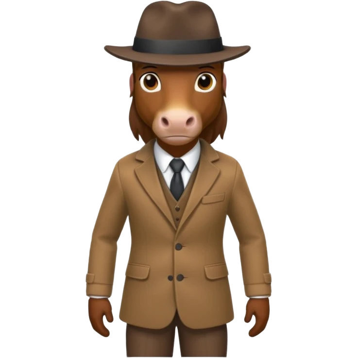 secret agent horse emoji