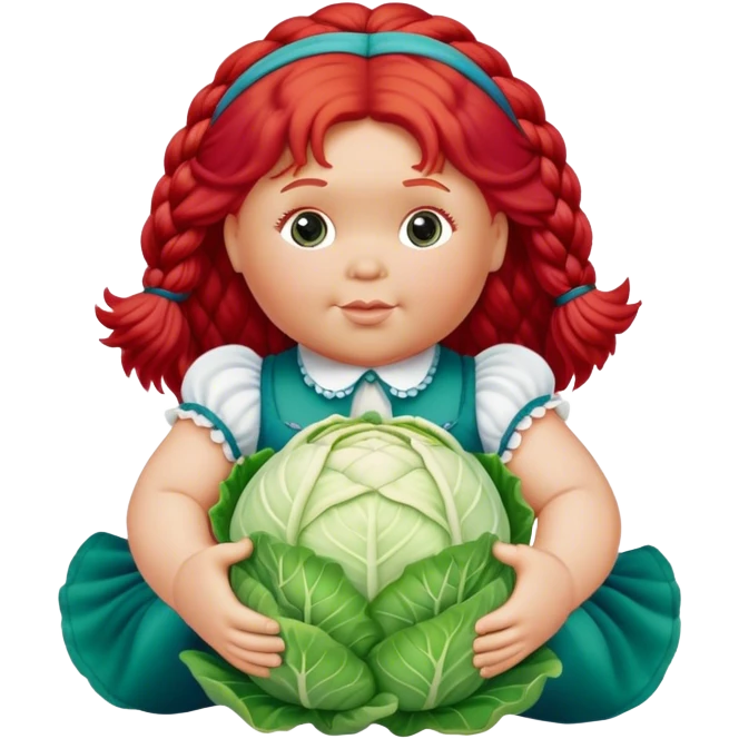 vintage cabbage patch doll red hair emoji