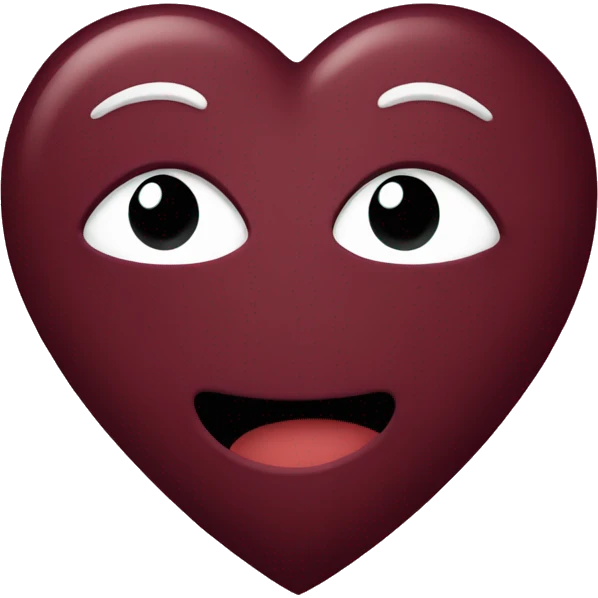 burgundy heart emoji