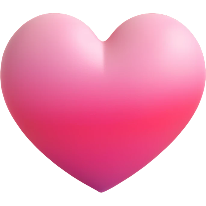 pink ombre heart, subtle ombre, cheerful, 3D effect emoji