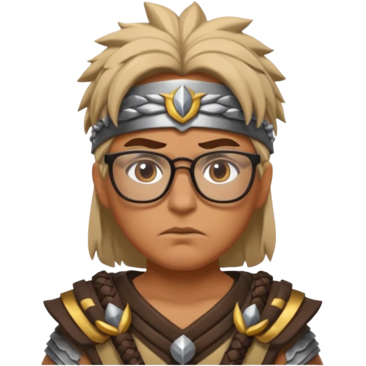 Glasses-Wearing wild Warrior emoji