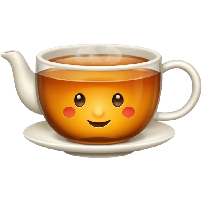 hot tea in a cup no face emoji