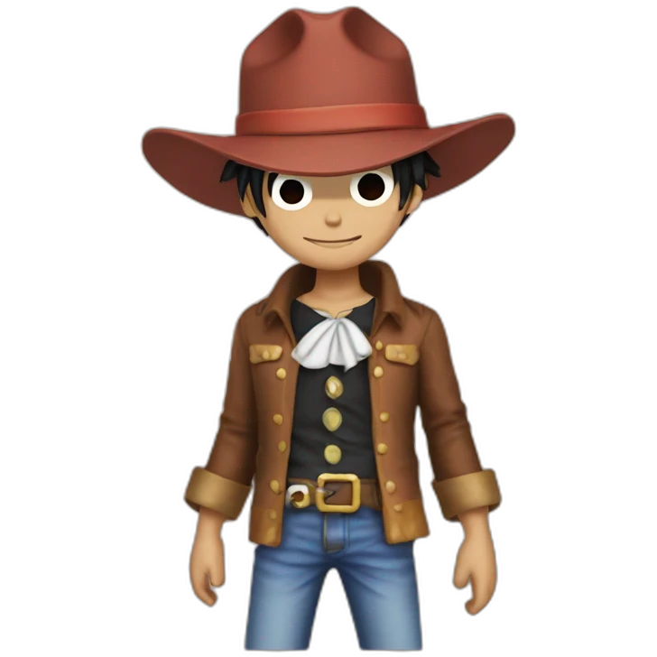 luffy in cow boy suit emoji
