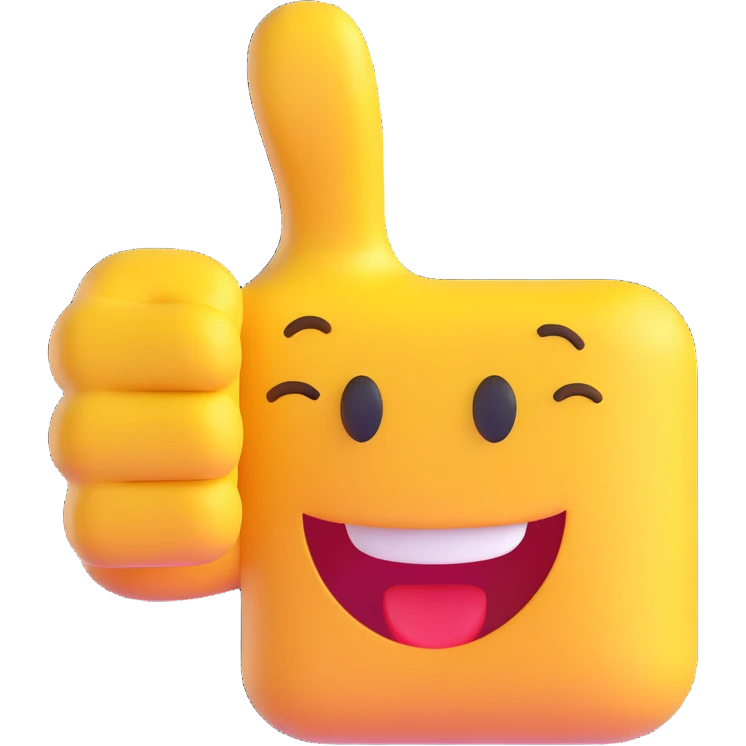 thumbs up 3D emoji emoji