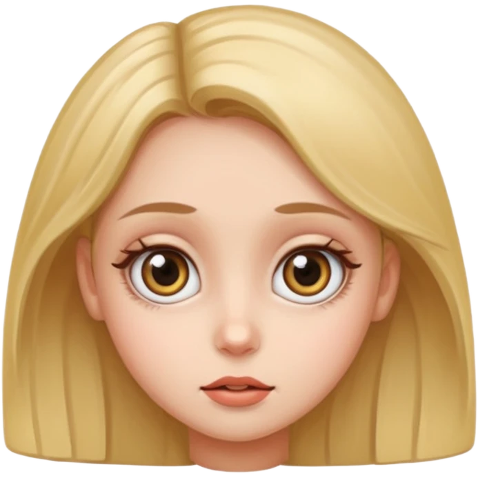 A girl with big eyes emoji