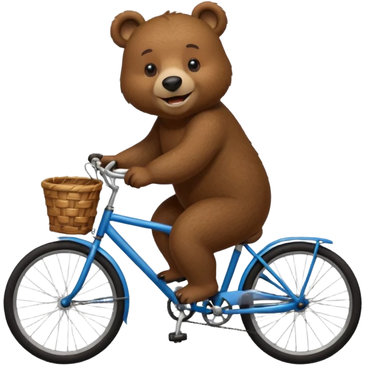 un ours à vélo emoji
