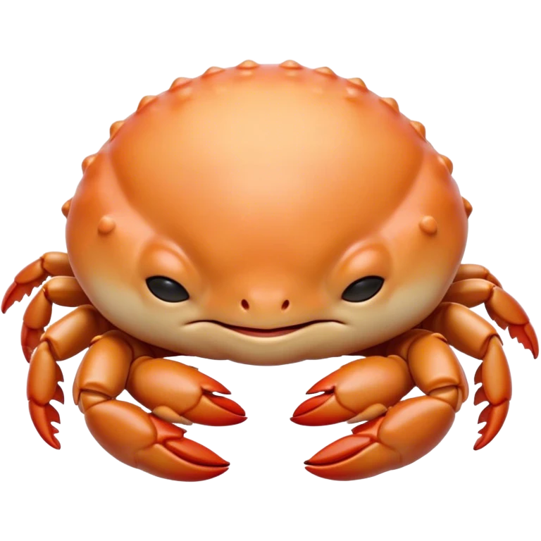 Meme-Worthy Cute Sleeping Baby Crab Portrait Emoji, Head and body resting peacefully with a contented smile, showcasing a petite, delicately armored form and eyes gently closed in serene slumber, Simplified yet adorably endearing features, highly detailed, glowing with a soft, drowsy coastal light, high shine, relaxed and utterly lovable, stylized with an air of playful laziness, soft glowing outline, capturing the essence of a sleeping baby crab that feels destined to become the next viral icon of adorable rest! emoji