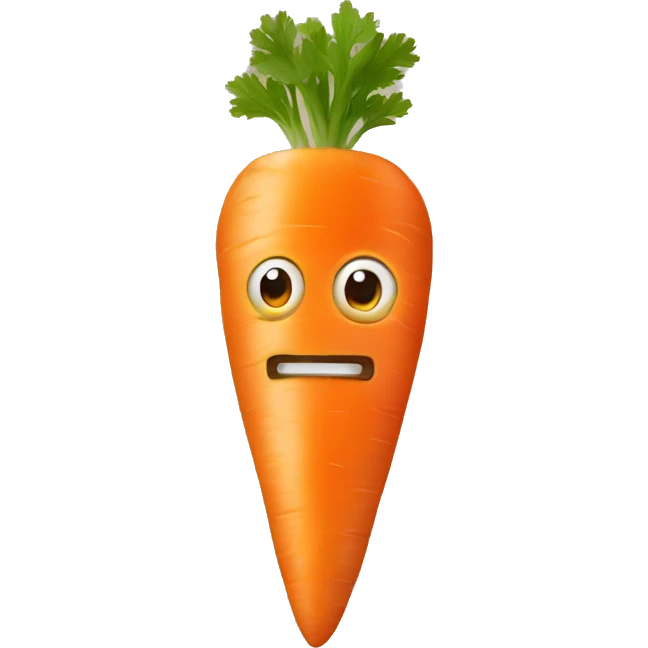 Carrot with eyes and lips  emoji