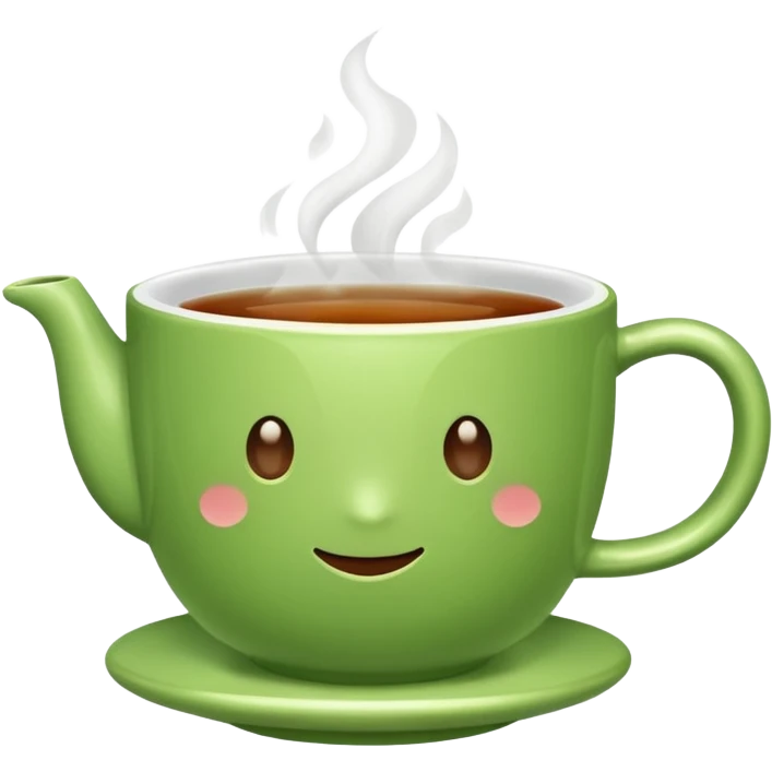 emoji green cup with tea emoji