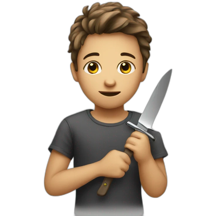 child-with-knife emoji