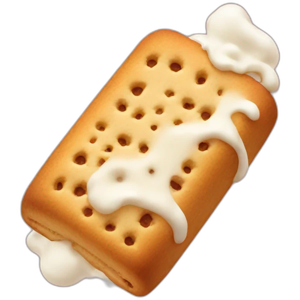 biscotte with milk on it emoji