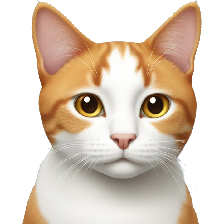  ginger and white  cat emoji