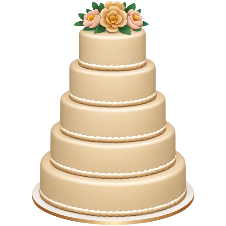 Beige Wedding cake emoji