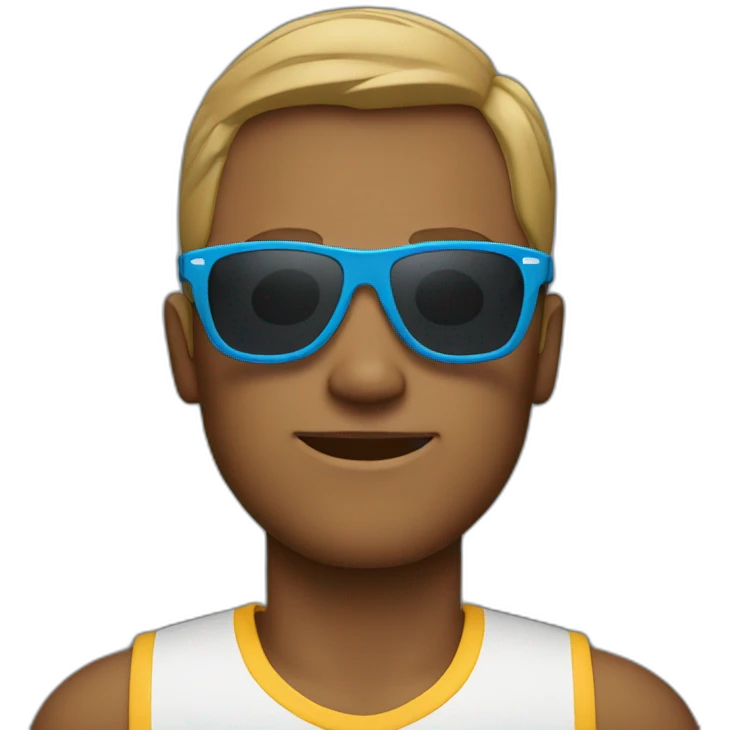 Guy with sport sunglasses  emoji