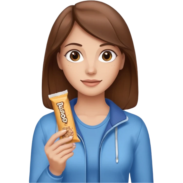 lady holding protein bar emoji
