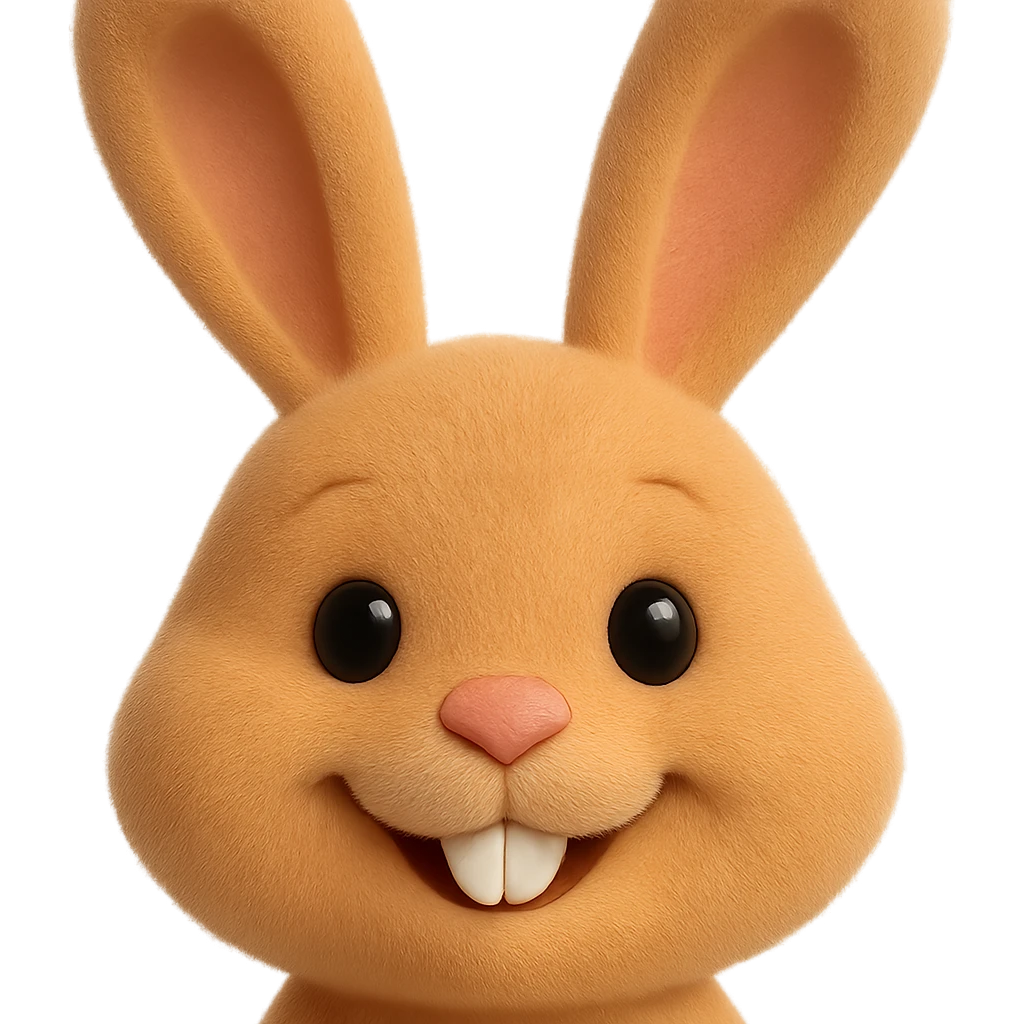 smiling bunny with long ears emoji