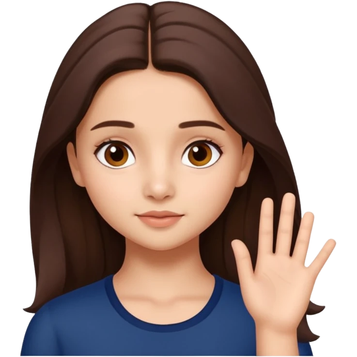 A pretty bratz genmoji of a girl looking like Alia Bhatt (bollywood actress) emoji