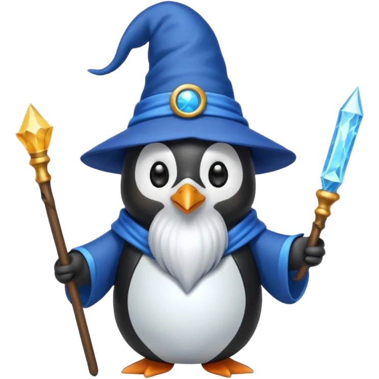 Penguin Wizard emoji