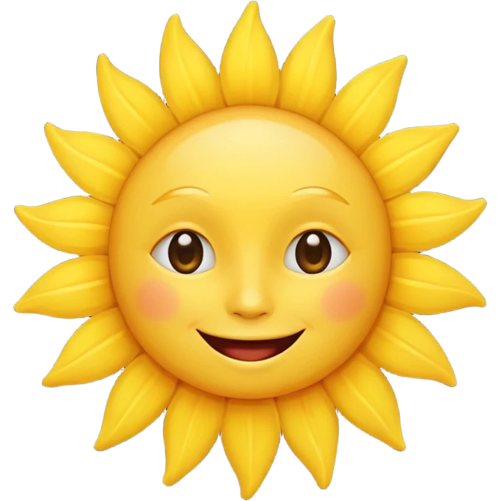 Sun with face with no eyebrows emoji