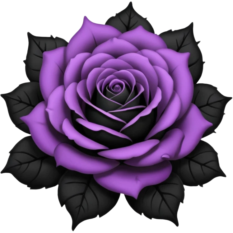 pastel goth black rose emoji