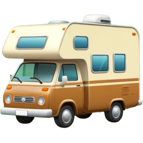 camping car parked in a forest emoji