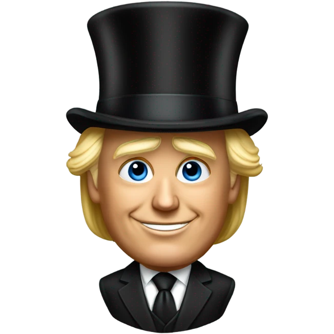 President trump top hat emoji