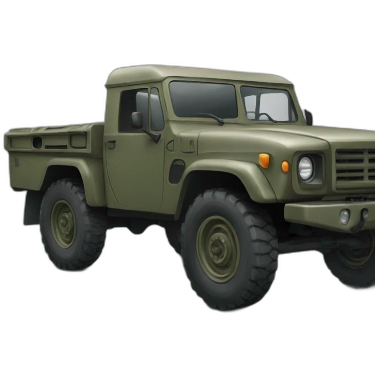 Military pickup  emoji