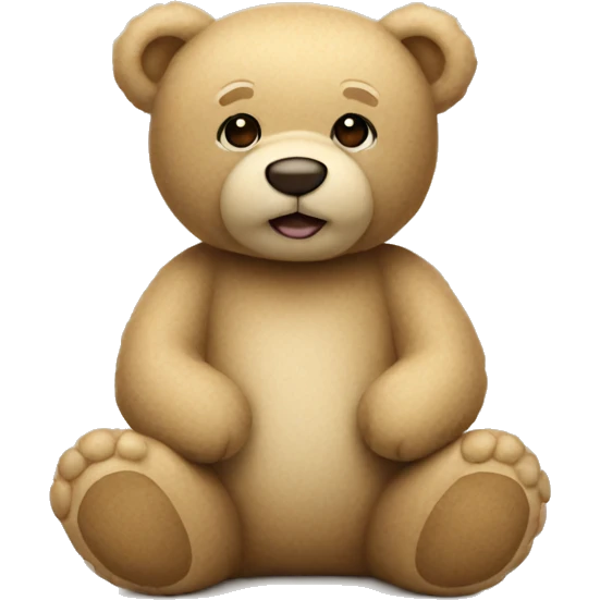 beige teddy bear emoji