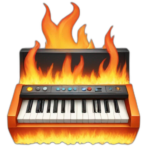 synth in fire emoji