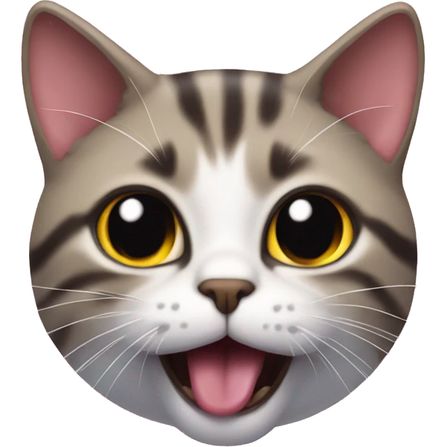 cat sticking tongue out freaky emoji