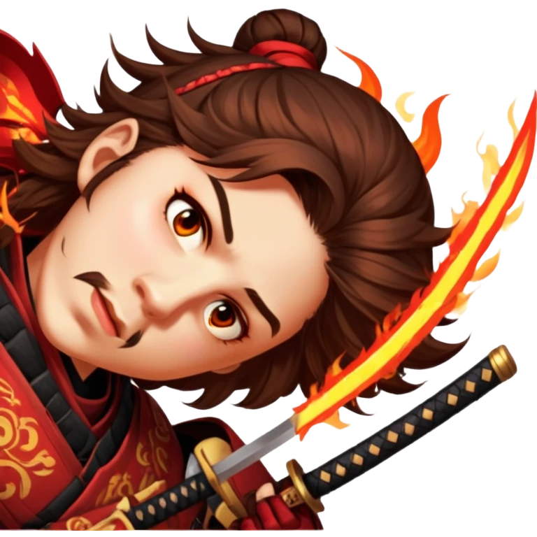 Fire-Wielding Samurai emoji